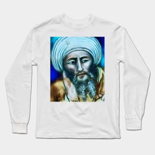 Averroes Portrait | Averroes Artwork 6 Long Sleeve T-Shirt